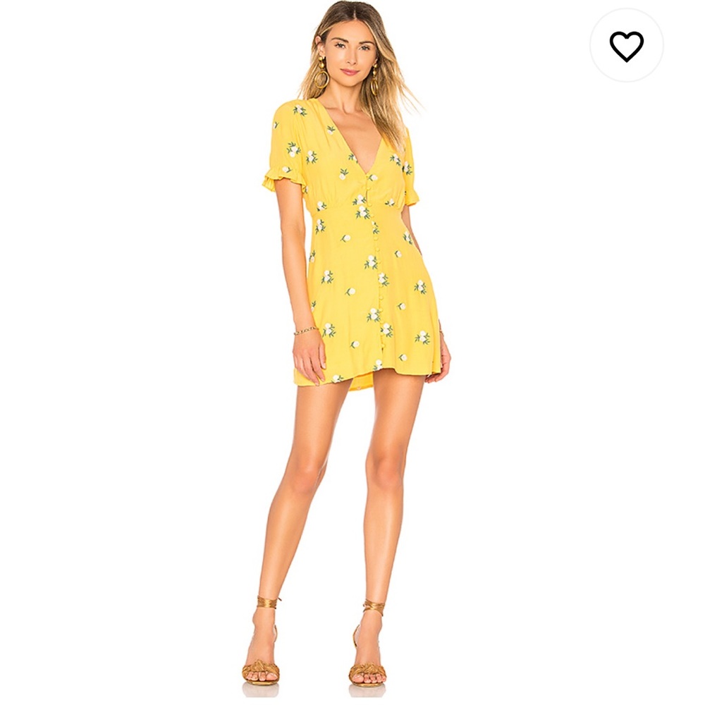 Privacy Please Daffodil Embroidered Mini Dress
